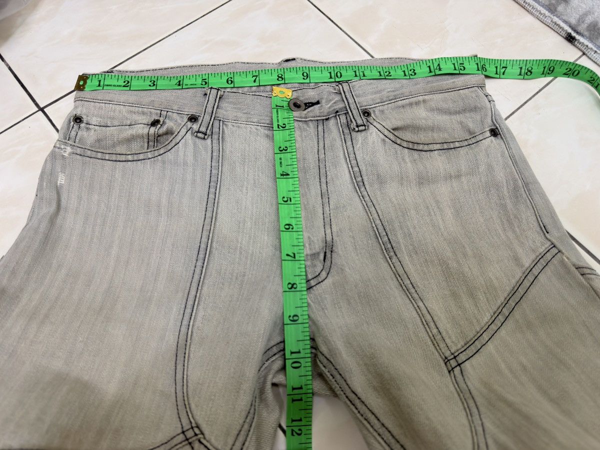 If Six Was Nine Flare Rupert Edge Distressed Reconstructed Panelled Jeans Size US 31 - 14 Thumbnail