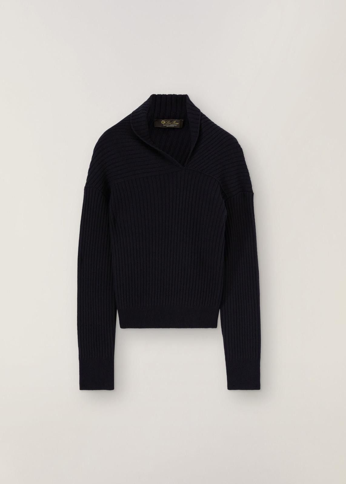 Loro Piana o1srvl11e0125 Mellbreak V-Neck Sweater in Navy Blue Size XS / US 0-2 / IT 36-38 - 1 Thumbnail