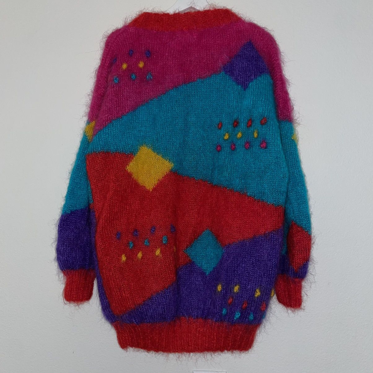 Vintage Elaine Newman Mohair Knit Yorkshire England Size XXL / US 16-18 / IT 52-54 - 6 Thumbnail