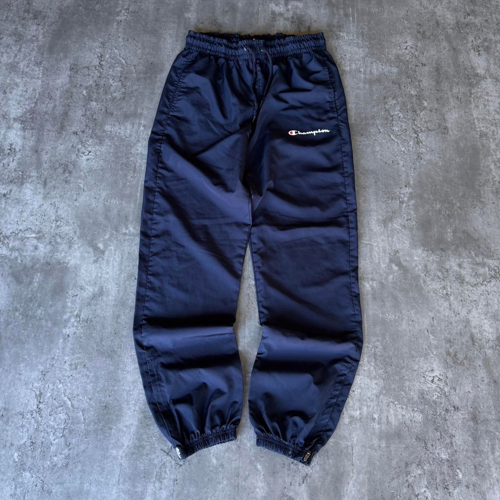 Champion × Vintage Vintage Y2K Champion Drill Trackpants Sweatpants Navy Blue Size US 30 / EU 46 - 1 Thumbnail