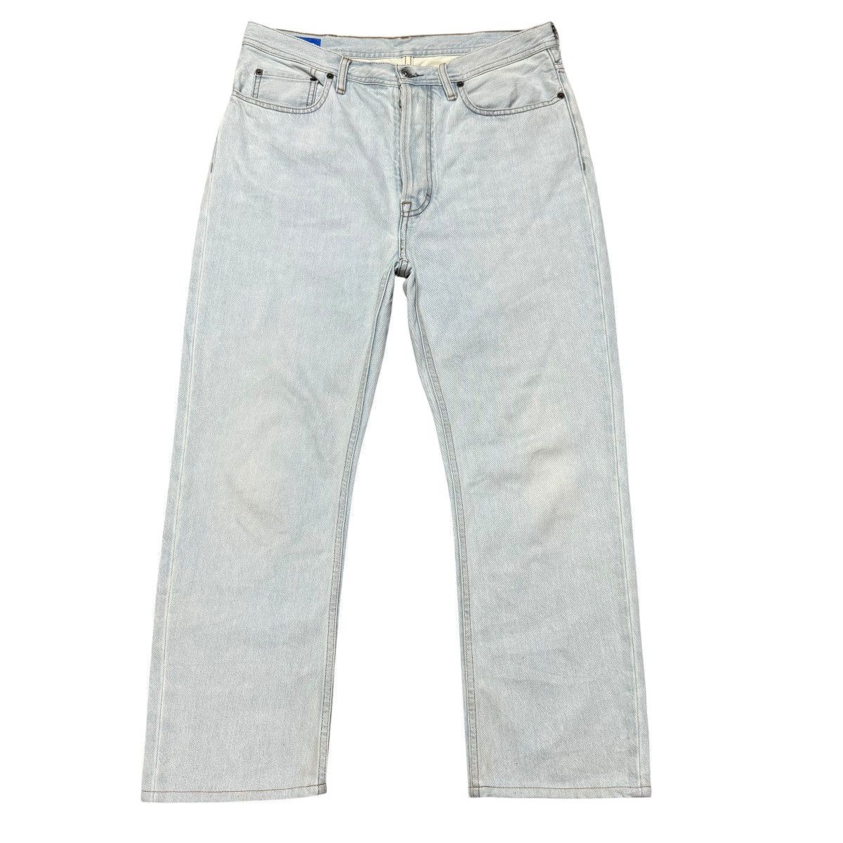 Acne Studios Acne Studios Log Lt Blue Denim Baggy Jeans Lightwash Size US 32 / EU 48 - 1 Thumbnail