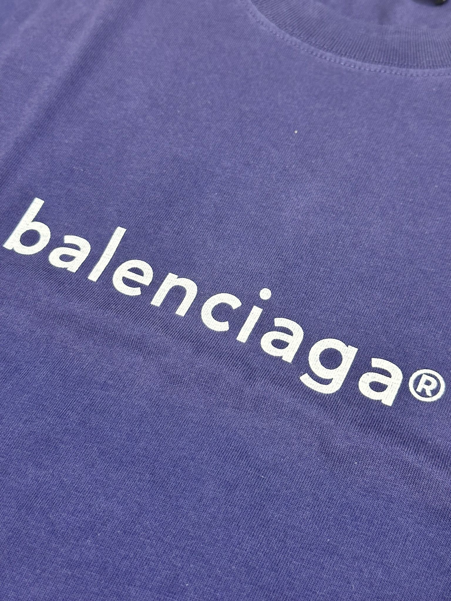 Balenciaga Balenciaga T-Shirt Copyright Logo Print Oversized Blue Size US XXS / EU 40 - 5 Thumbnail