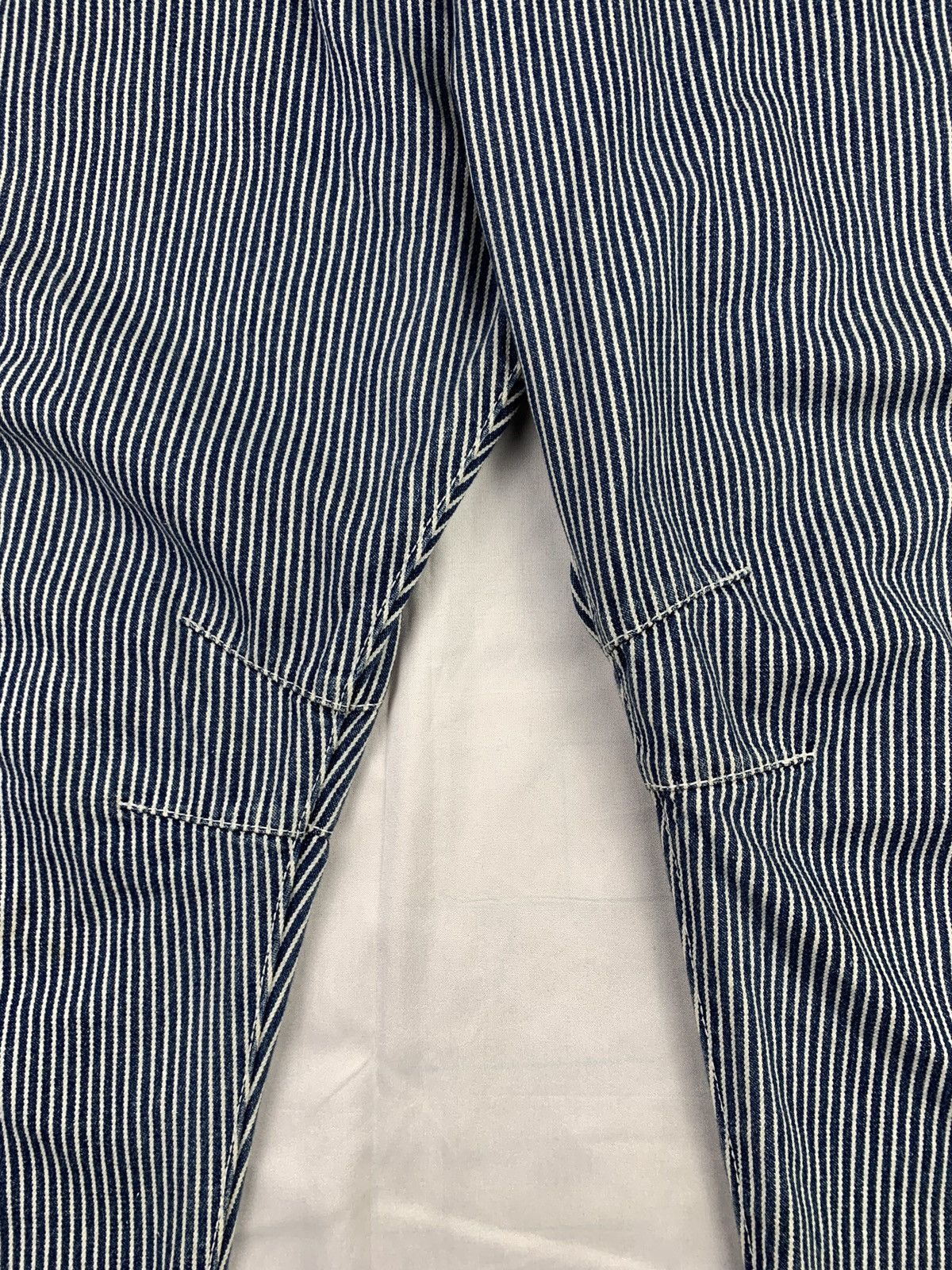 Japanese Brand Dominate Japan Hickory Stripes Carpenter Farmers Jeans Pants Size US 33 - 3 Thumbnail
