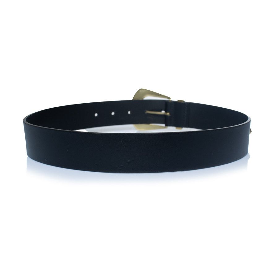 Iro Iro, leather belt with gold buckle Size ONE SIZE - 4 Thumbnail