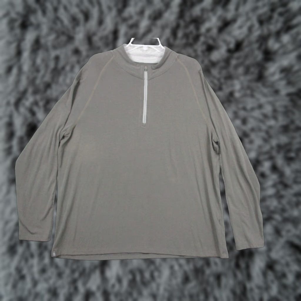 Vintage Free Fly 1/4 Zip Pullover Men XXL Gray Performance Bamboo Stretch Shirt Size US XXL / EU 58 / 5 - 1 Thumbnail