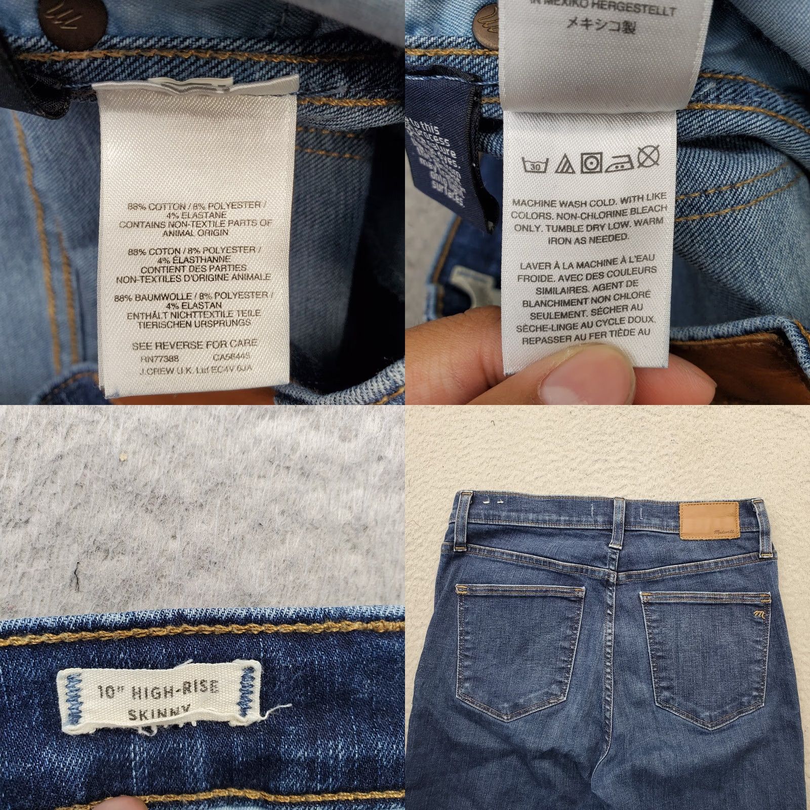 Madewell Madewell Skinny Jeans Womens Blue Denim High Rise Hayes Wash Jeans 28 Inseam 28 5-Pocket Denim Cotton Regular Mens? Womens Size 28" / US 6 / IT 42 - 8 Thumbnail