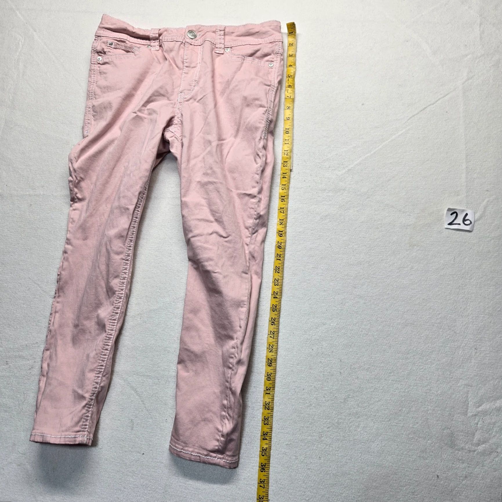Vintage VINTAGE Seven7 Jeans Women Size 4 Pink Denim Ankle 26in Inseam 5-Pocket Stretch Mid Rise Cotton Blend Size 24" / US 00 / IT 34 - 7 Thumbnail