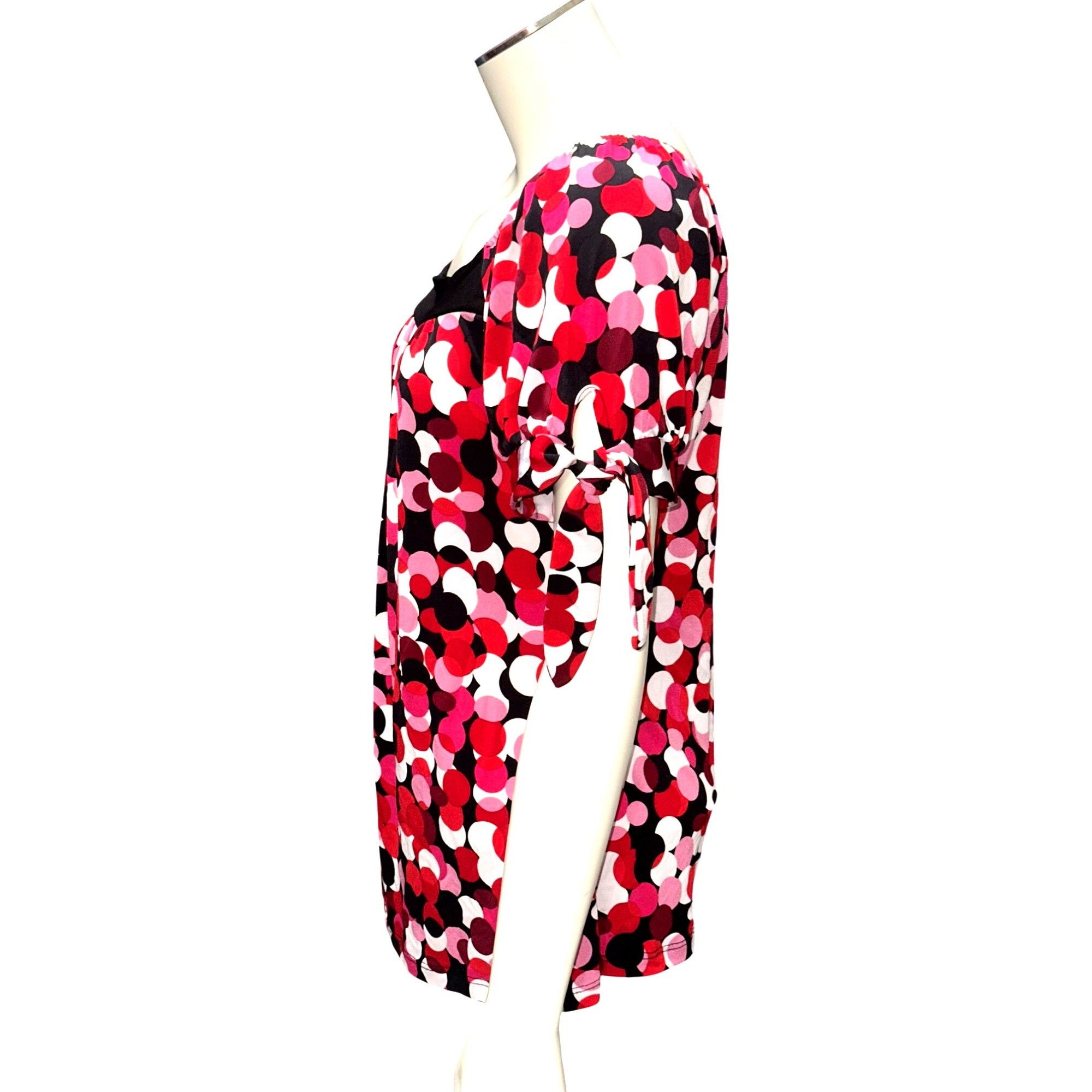 Other AGB Medium Multicolor Made In USA Blouse Bubble Circle Print Size M / US 6-8 / IT 42-44 - 5 Thumbnail