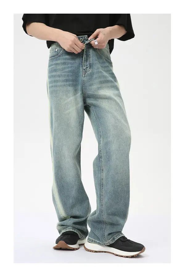 Japanese Brand Midori x Miku Gradient loose straight washed jeans Size US 32 / EU 48 - 2 Thumbnail
