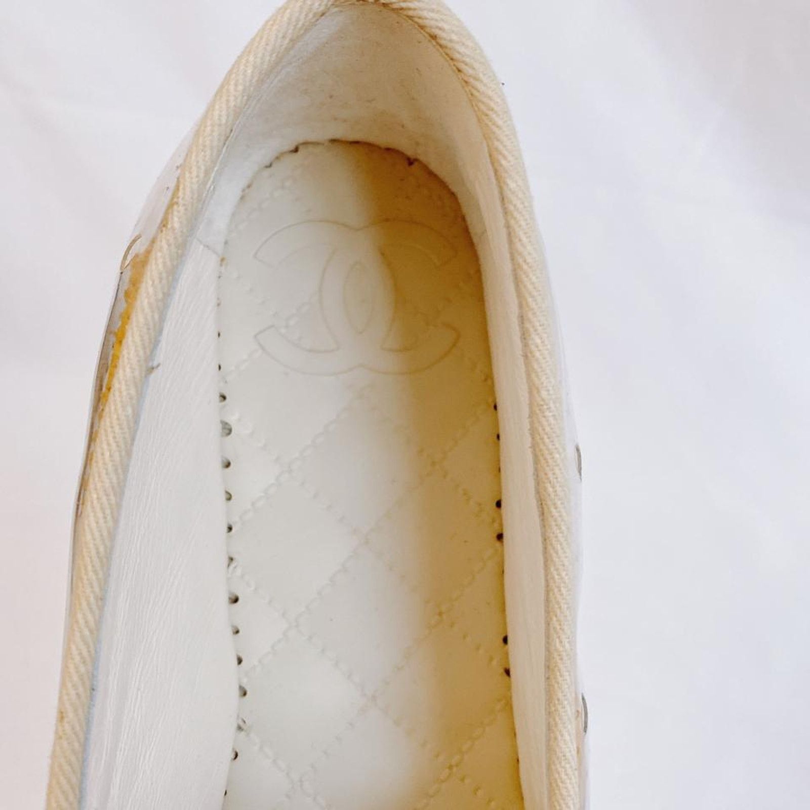 Chanel CC logo raffia clear PVC espadrilles flats Size US 7 / IT 37 - 6 Thumbnail
