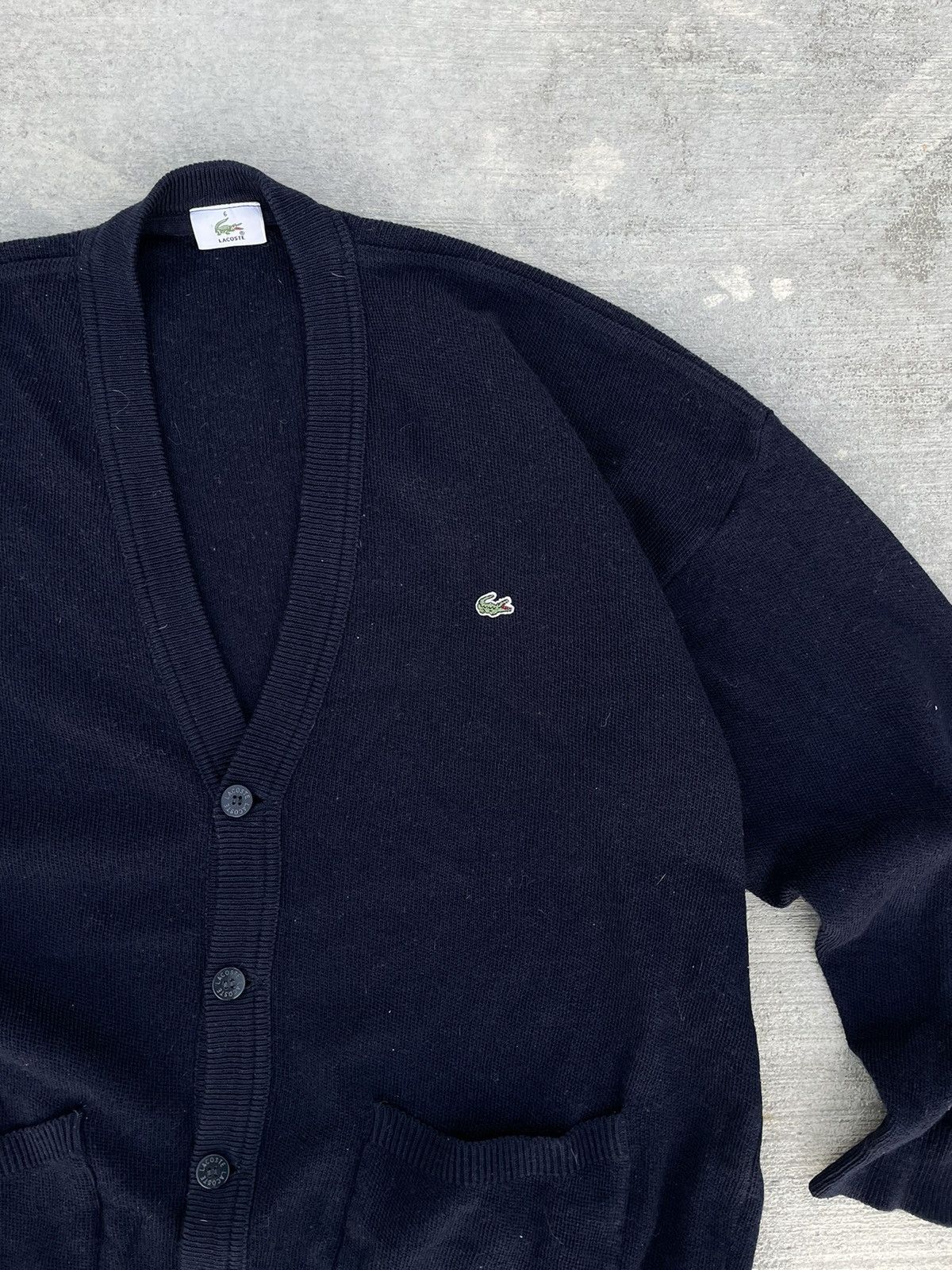 Lacoste Vintage Lacoste knitted cardigan sweater Size US L / EU 52-54 / 3 - 5 Thumbnail