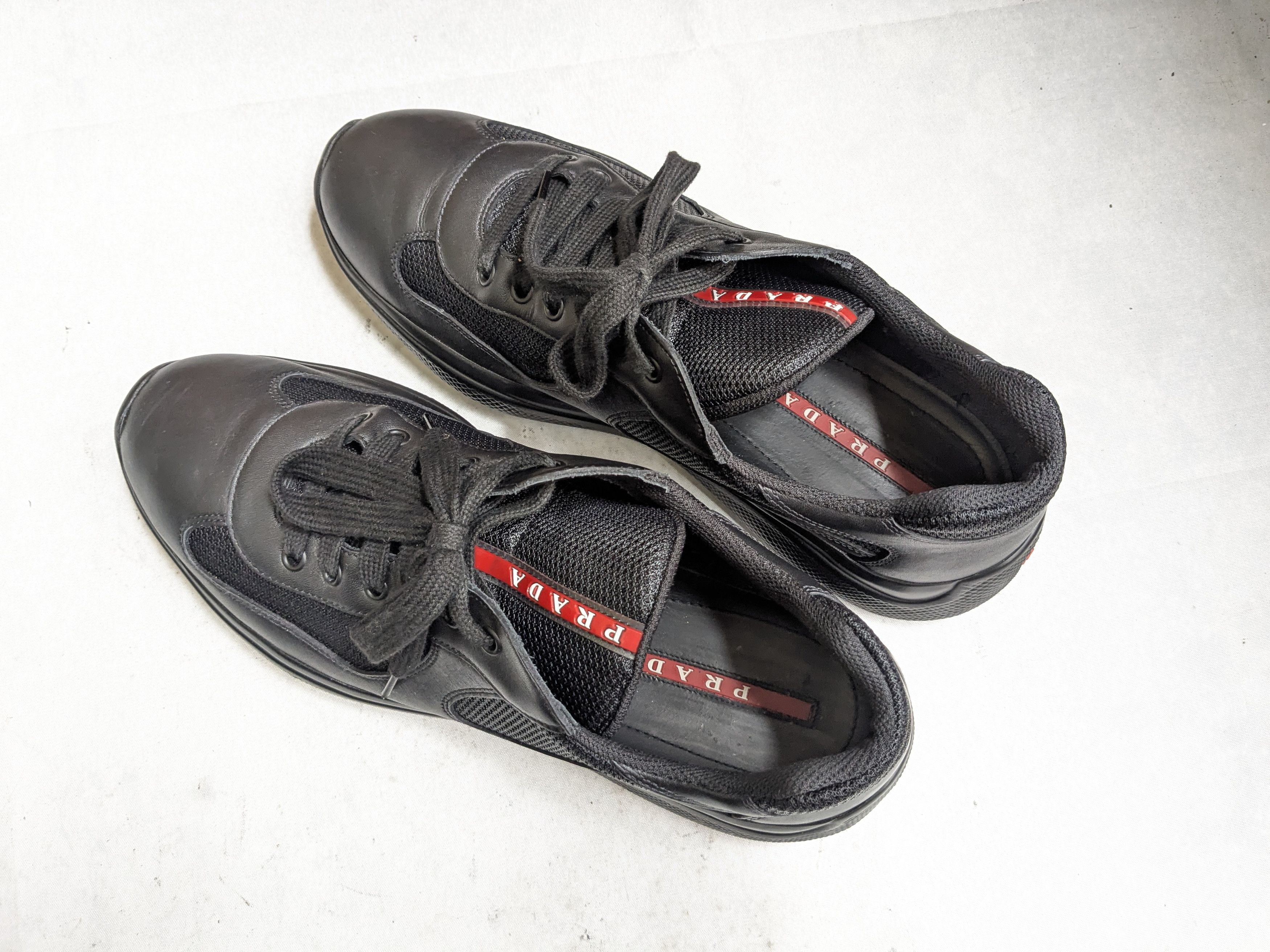 Prada Prada America's Cup Sneakers Black 11 Low Tops Red Size US 11 / EU 44 - 12 Thumbnail