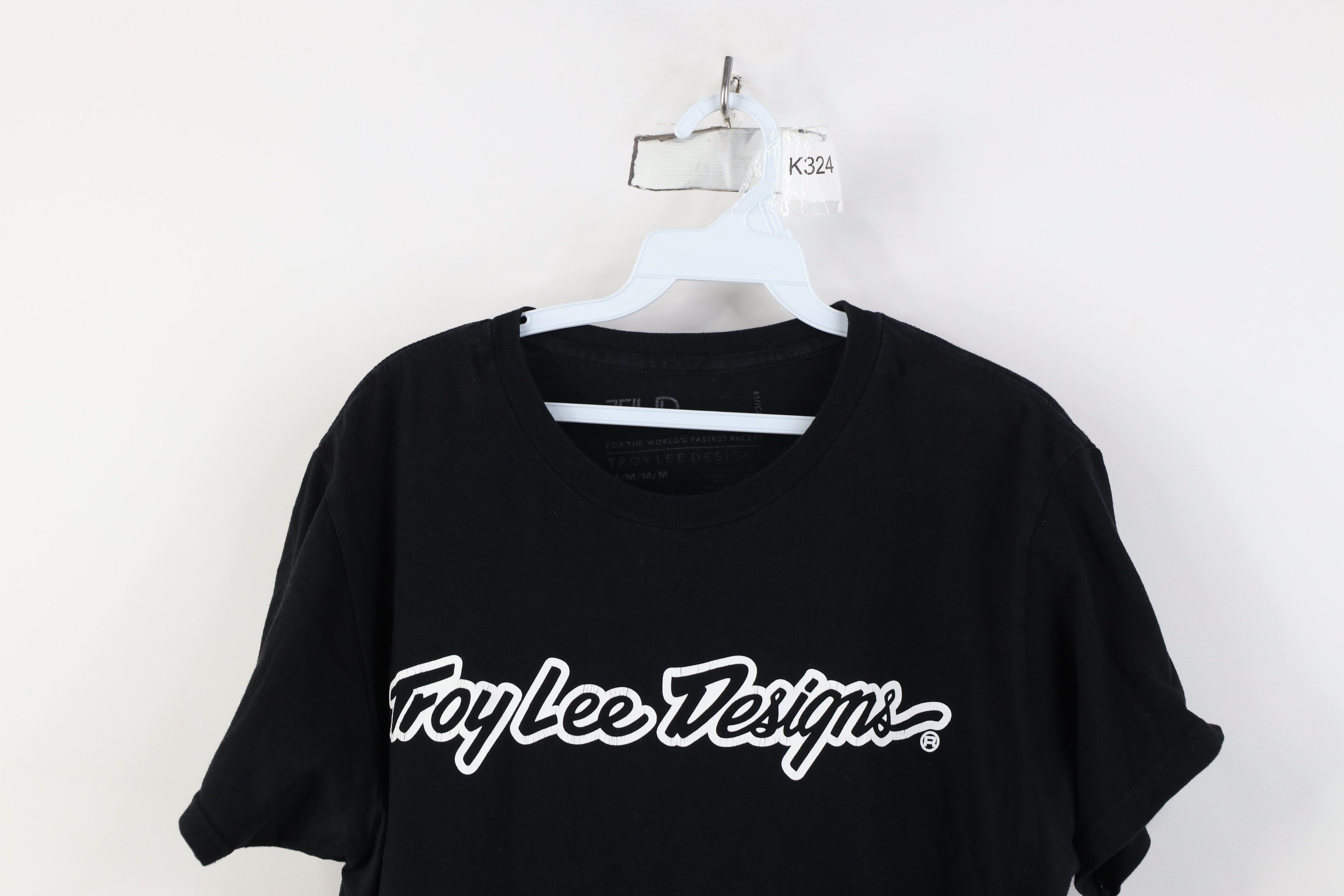 Vintage Troy Lee Designs Spell Out Racing T-Shirt Black Cotton Size US M / EU 48-50 / 2 - 2 Thumbnail