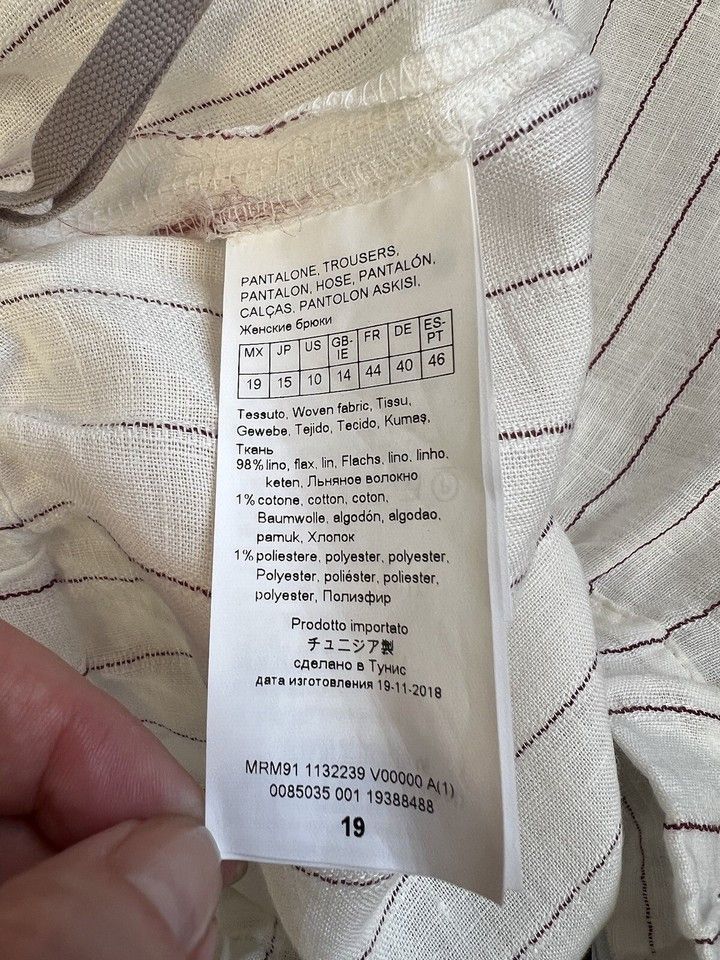 Other Persona by Marina Rinaldi Linen Blend Pants White US 10 Size 32" / US 10 / IT 46 - 11 Thumbnail
