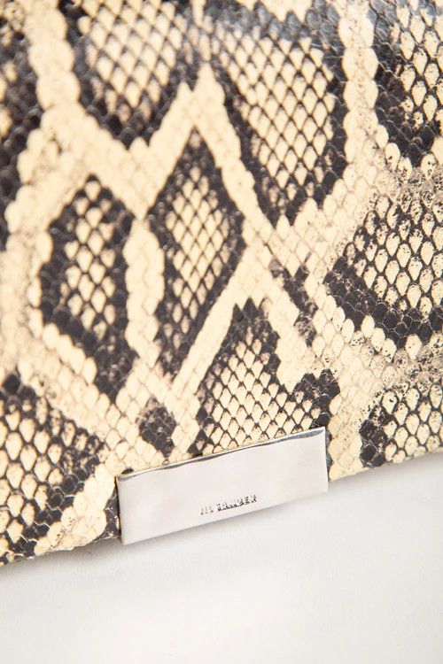 Jil Sander o1loc1c0426 Size:OS/Snake-Effect Shoulder Bag in Beige/Black Size ONE SIZE - 6 Thumbnail