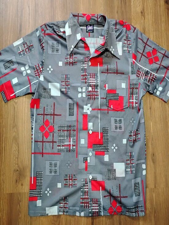 Other Vintage Joel California MCM Polyester Disco Shirt Size US L / EU 52-54 / 3 - 2 Thumbnail