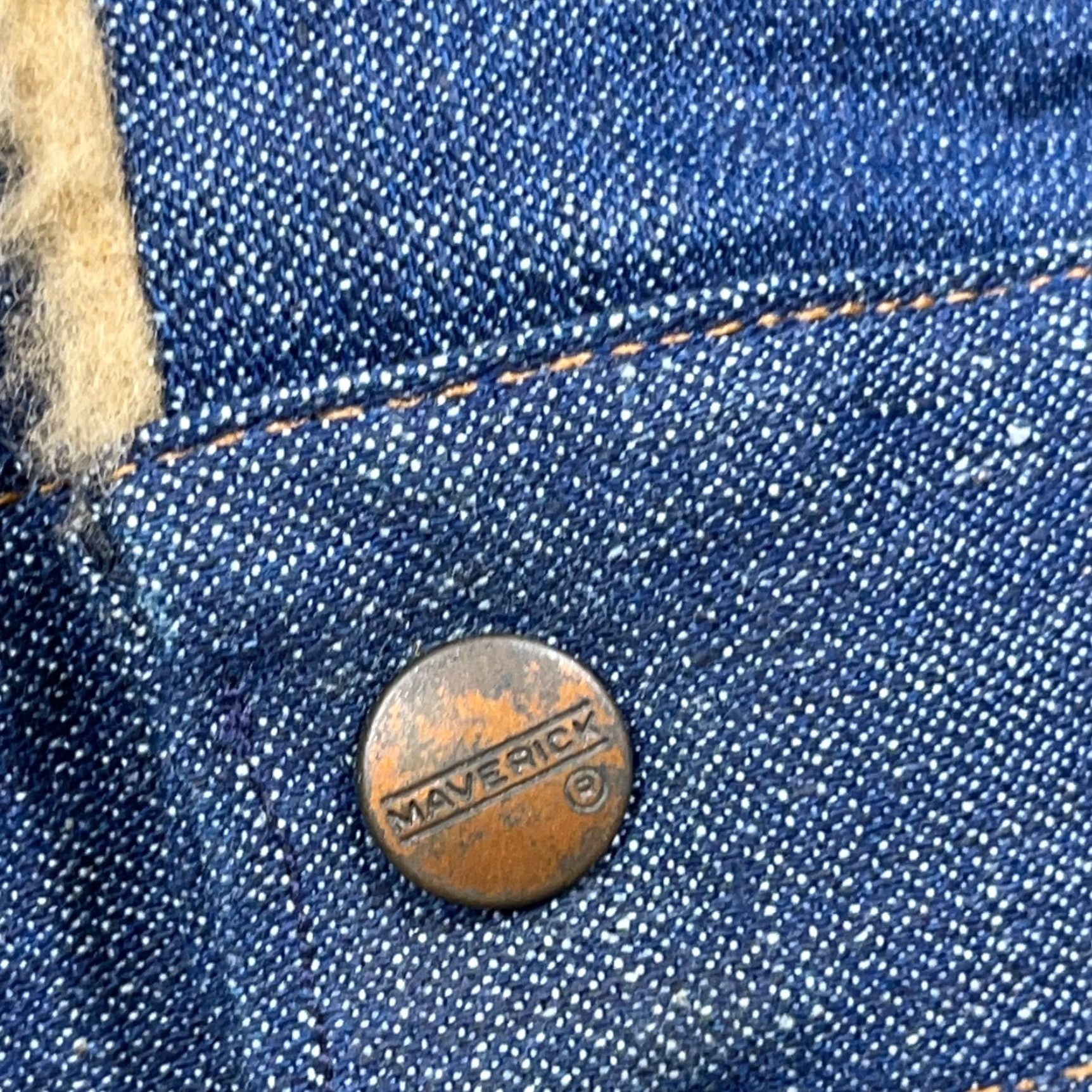 Bell VINTAGE Maverick Denim Jacket Men 44 Blue Lined 70s USA Made Jacket Size US S / EU 44-46 / 1 - 4 Thumbnail