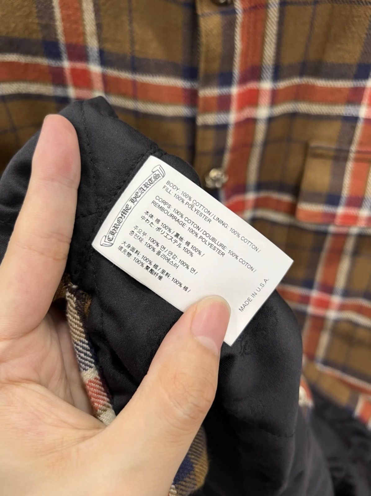 Chrome Hearts Chrome hearts plaid quilted shirt jacket Size US L / EU 52-54 / 3 - 5 Thumbnail