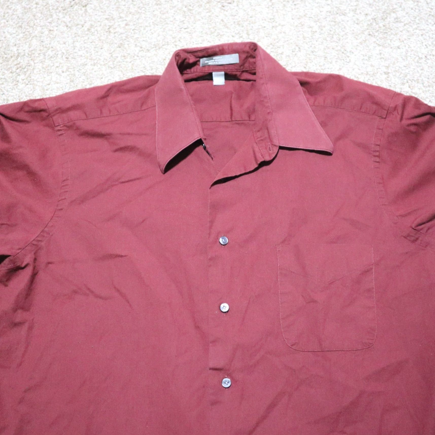 Van Heusen VINTAGE Van Heusen Shirt Red Lux Sateen Regular Button Down Shirt Men's XL 17 32 33 55% Cotton 45% Polyester Wrinkle Free Size US XL / EU 56 / 4 - 2 Thumbnail