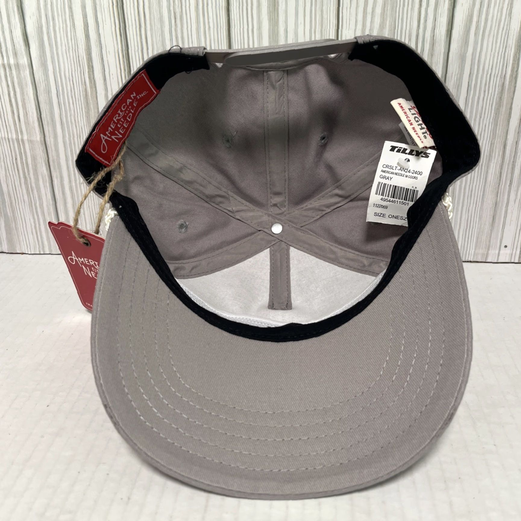 American Needle American Needle Coors Light Beer Hat Cap Snapback Rope Trucker Silver Gray Yarn Knit Adjustable Mens Size ONE SIZE - 5 Thumbnail