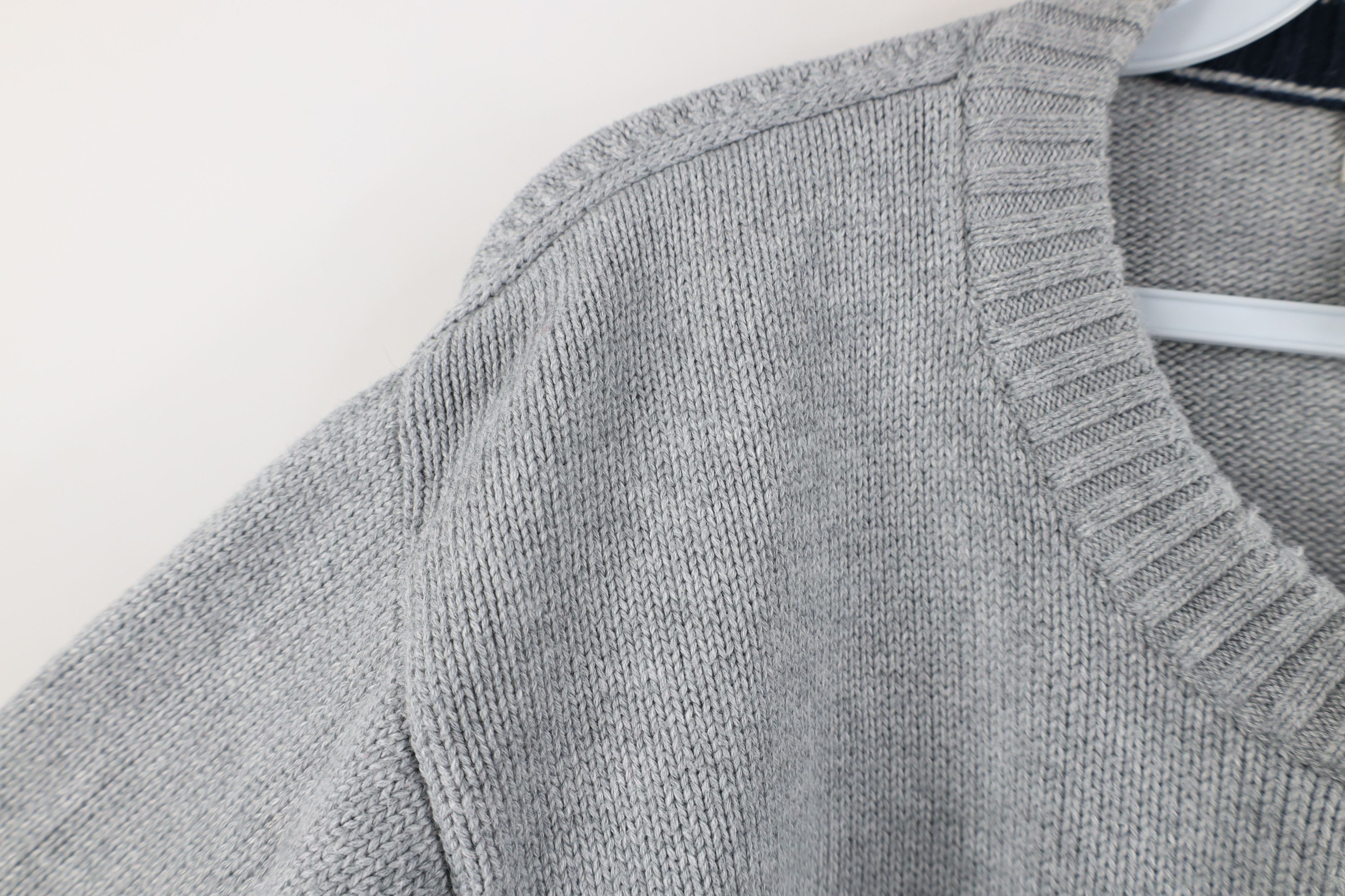 L.L. Bean Vintage 90s LL Bean Blank Cotton Knit Crewneck Sweater Gray Size US XL / EU 56 / 4 - 5 Thumbnail