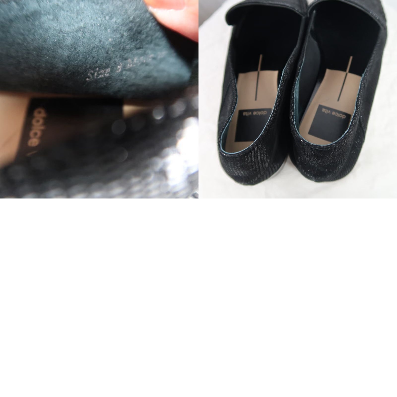Dolce Vita VINTAGE Dolce Vita Beny Tailored Loafer Flats Black Leather Snake Onyx 8 Women Flat Square Toe Size US 8 / IT 38 - 8 Thumbnail