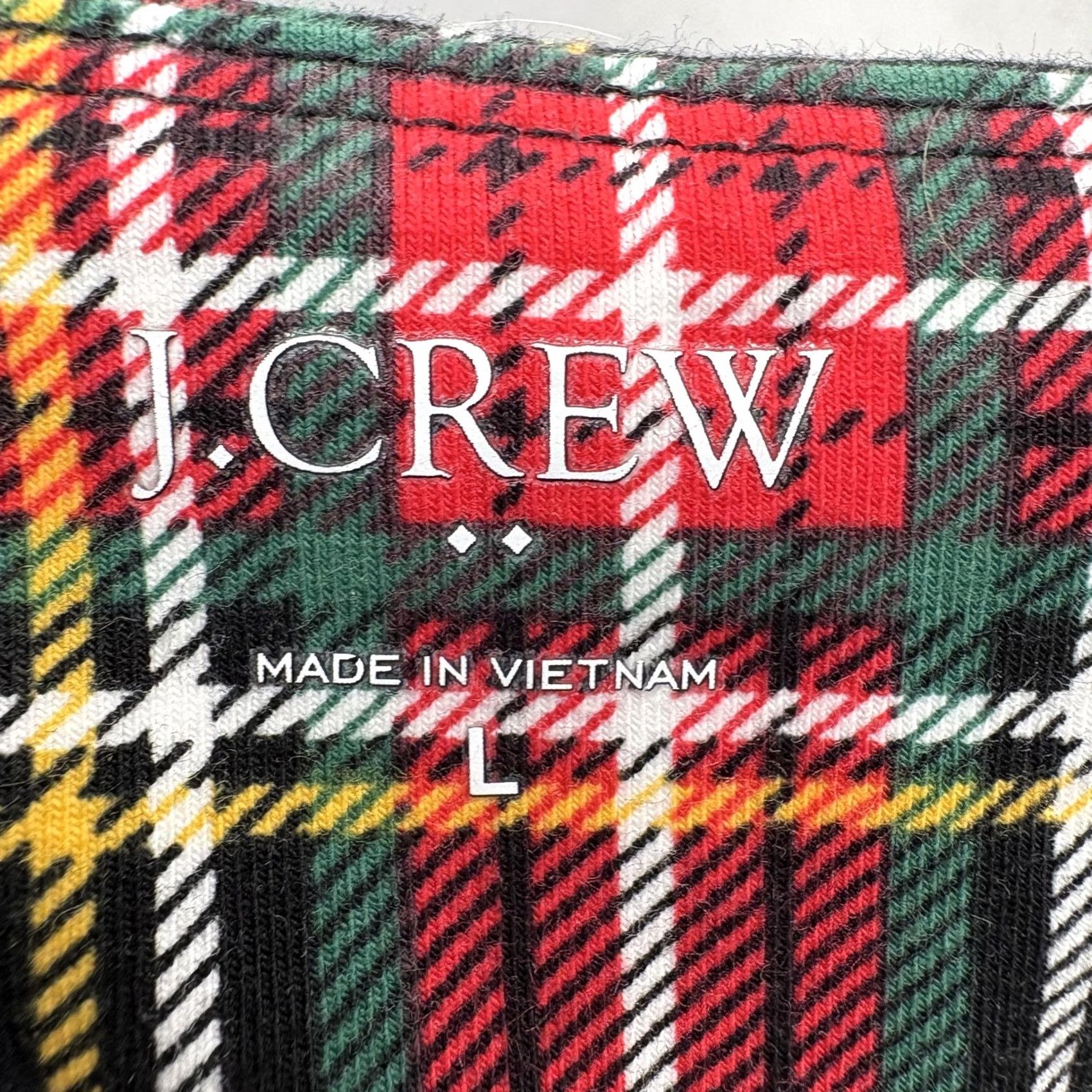 J.Crew J.CREW Womens Large Leggings Multicolor Plaid Holiday Christmas Ankle High Rise Size 36" / US 14 / IT 50 - 4 Thumbnail