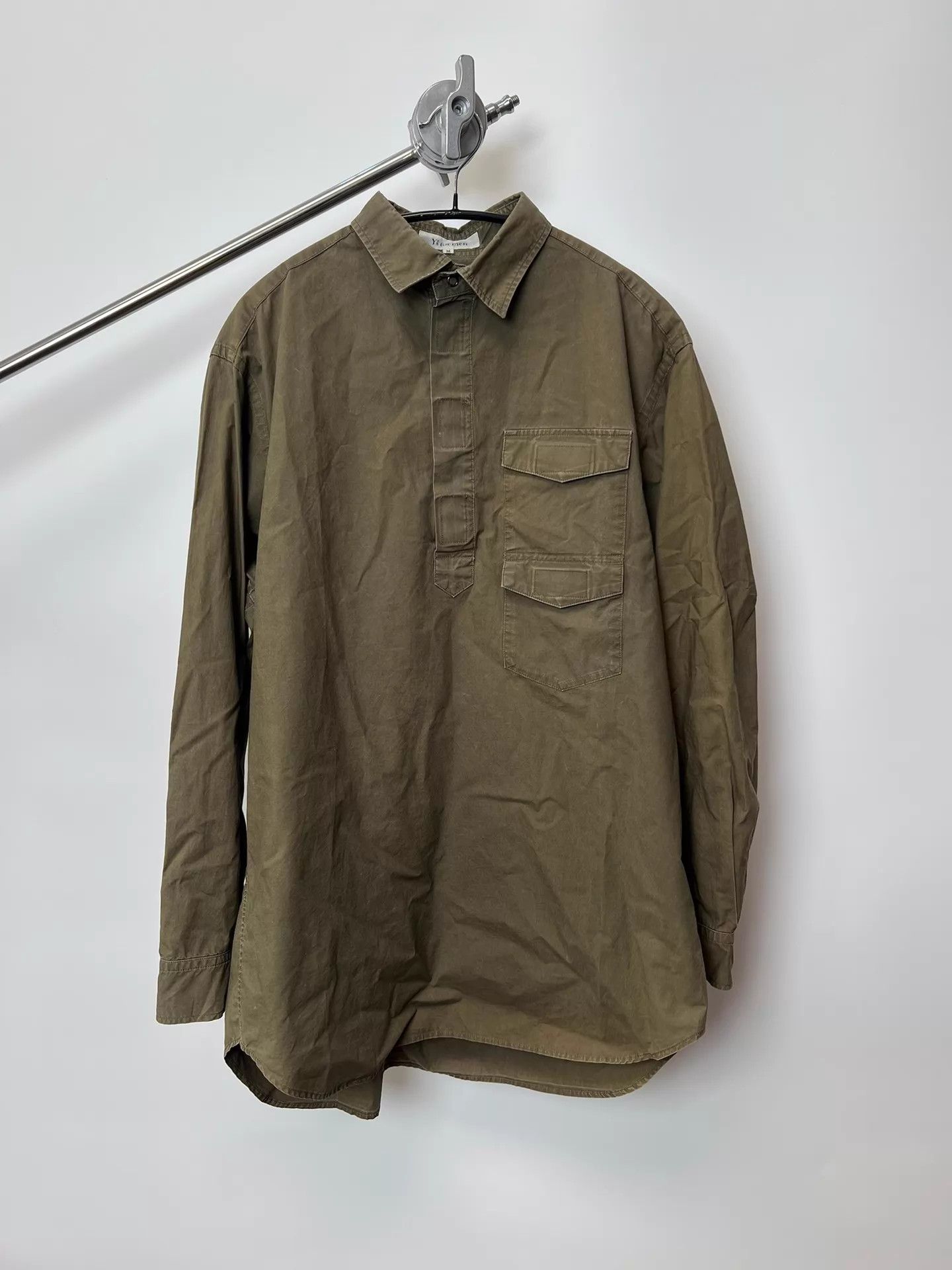 Yohji Yamamoto Yohji Yamamoto YS for Man Magic Tape Half-Zip Washed Shirt Size US M / EU 48-50 / 2 - 1 Thumbnail