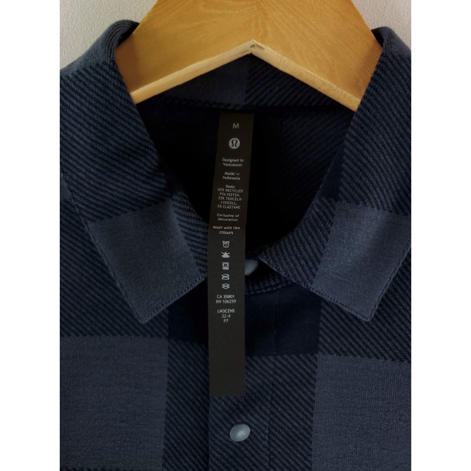 Lululemon Lululemon Soft Knit Overshirt Buffalo Check Blue Plaid Long Sleeve Mens M NWT Shirt Size US M / EU 48-50 / 2 - 3 Thumbnail