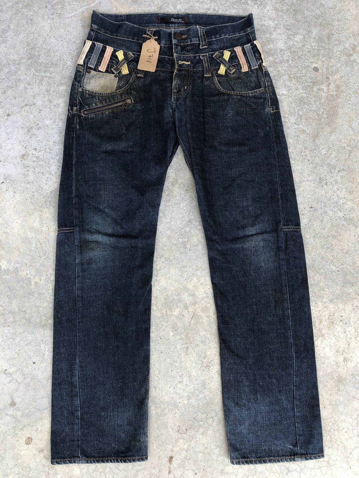 Hysteric Glamour Japanese Dominate Handcrafted Double Waist Distressed Jeans Size US 33 - 1 Thumbnail
