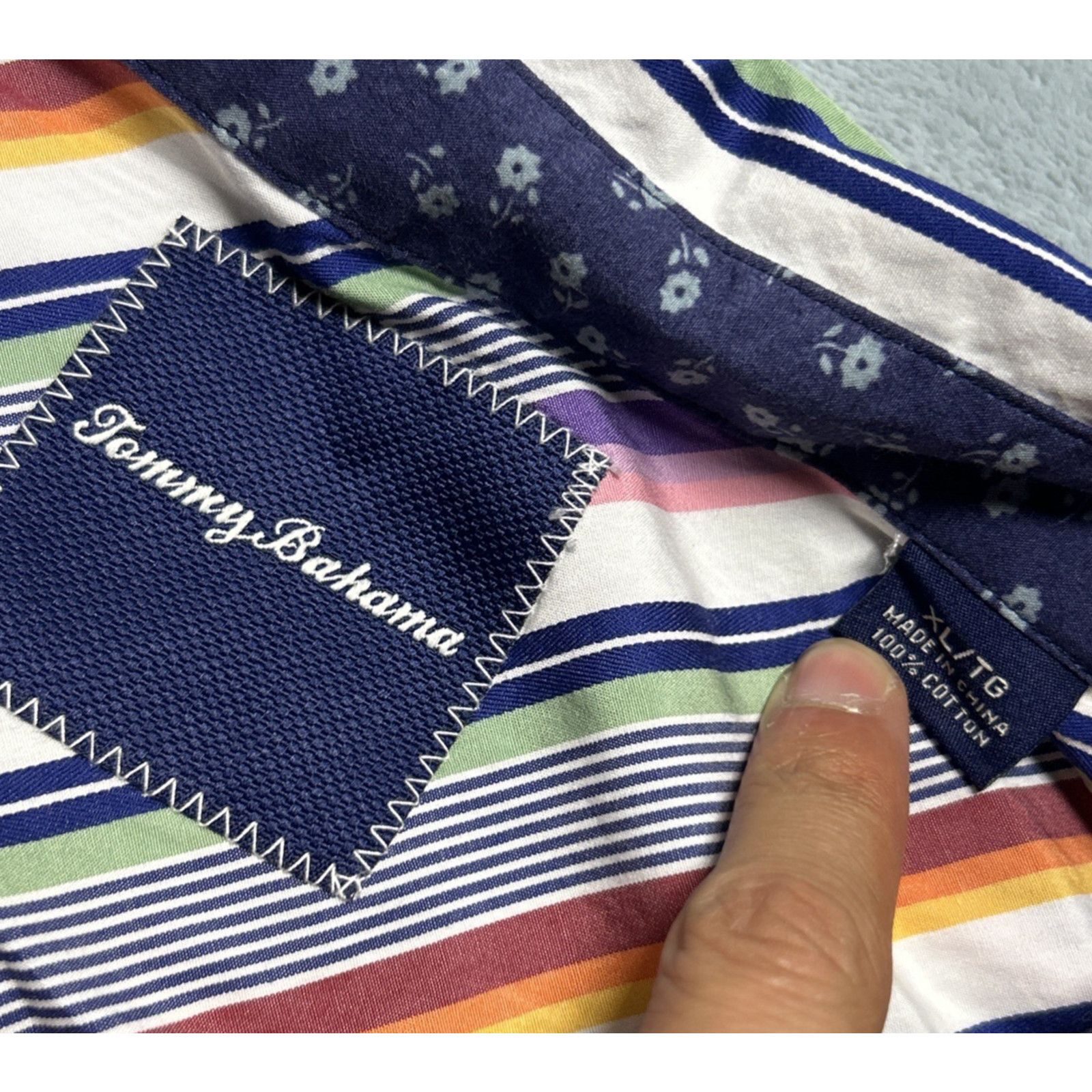 Tommy Bahama Tommy Bahama Retro Stripe Button Up Shirt Men XL Long Sleeve Size US XL / EU 56 / 4 - 3 Thumbnail