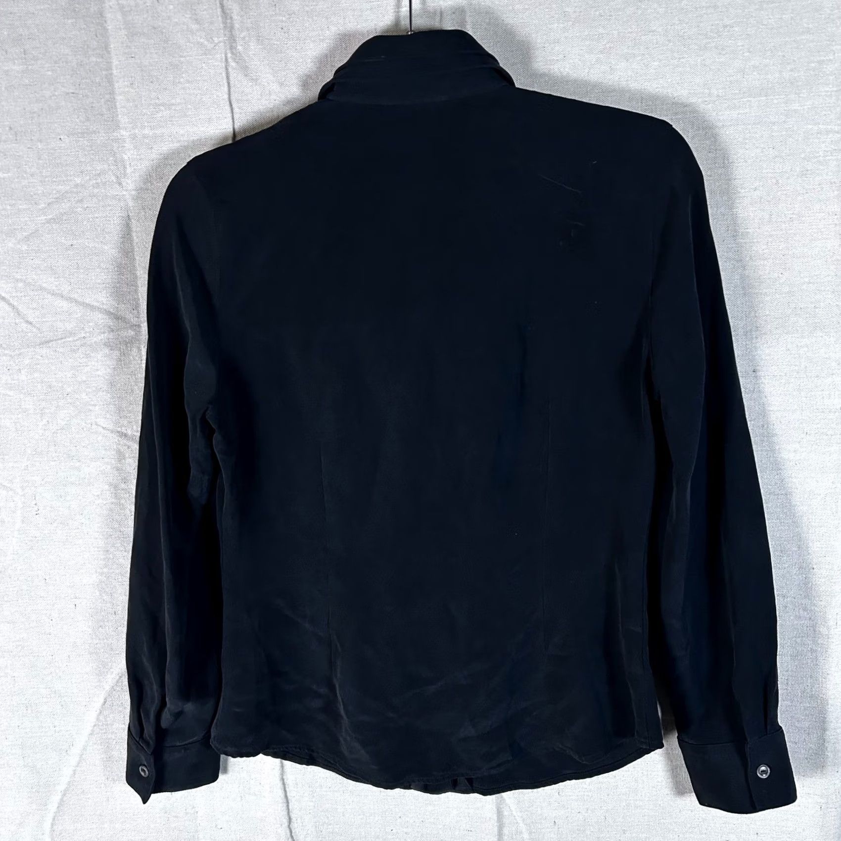 Jones New York Jones New York Collection Black Silk Button Up Blouse Long Sleeve Size 8 Womens Shirt Blouse Button Front 100% Silk Casual Workwear Classic Party Size M / US 6-8 / IT 42-44 - 3 Thumbnail