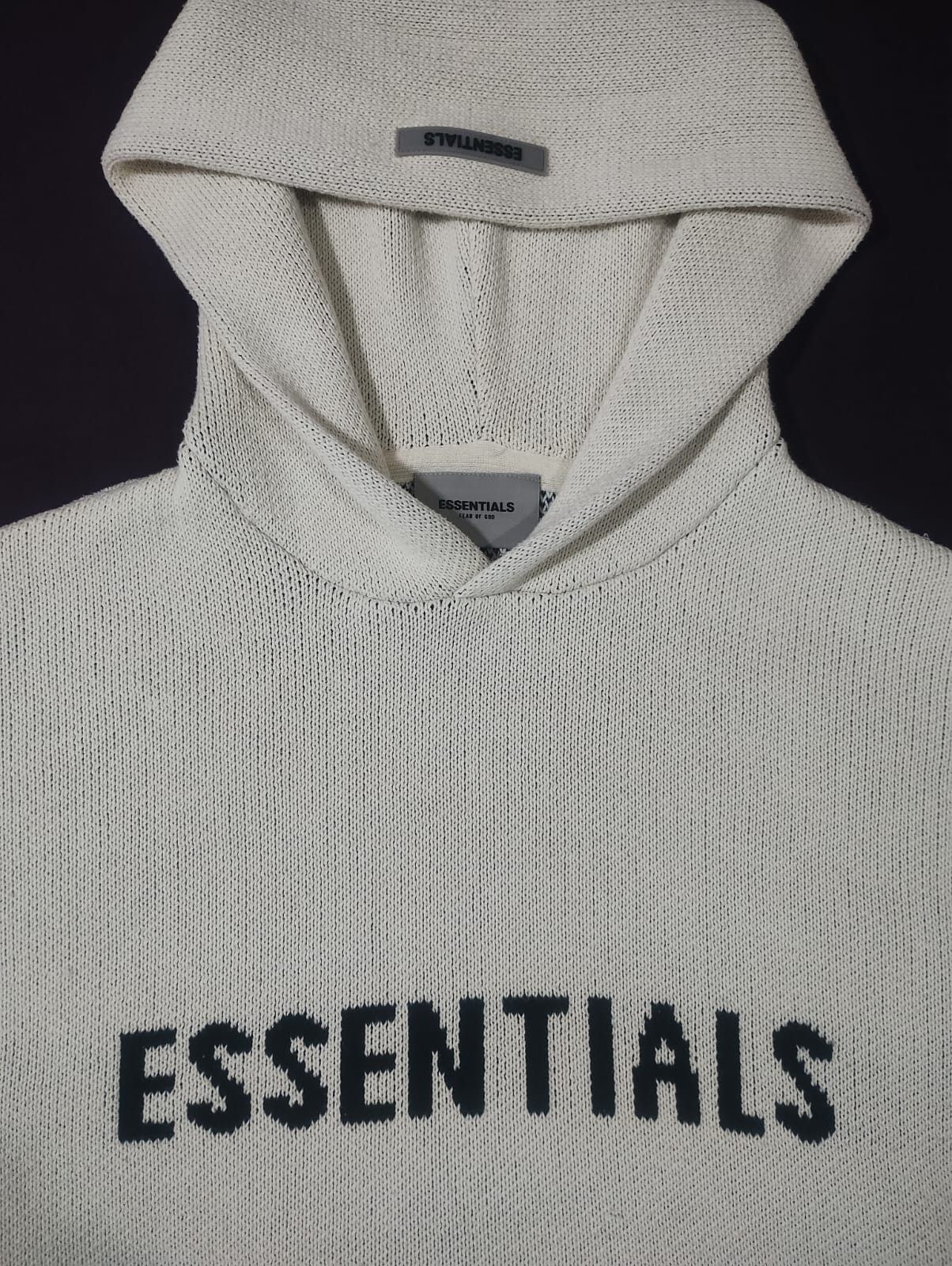 Essentials Fear of God Essentials Knit Hoodie Cream / Oatmeal Size M Size US L / EU 52-54 / 3 - 2 Thumbnail