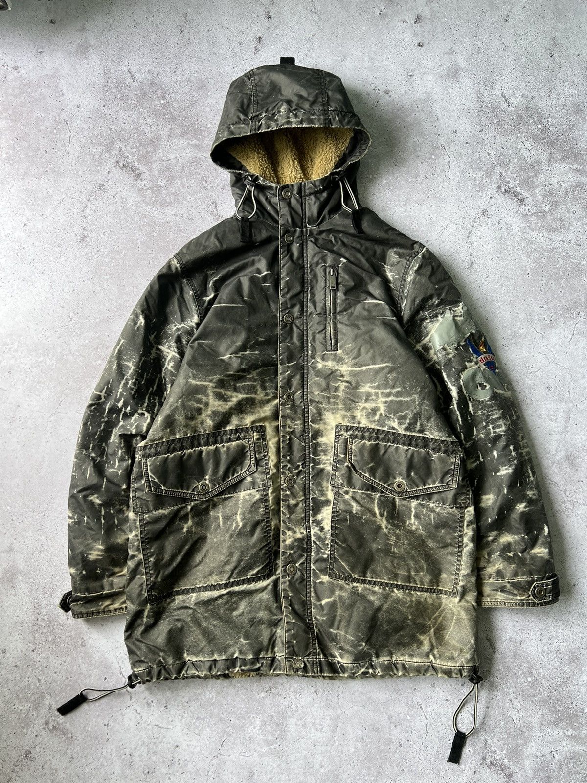 Diesel Crazy Vintage Diesel Avant Garde Faded Bomber Parka Jacket Size US XL / EU 56 / 4 - 2 Thumbnail