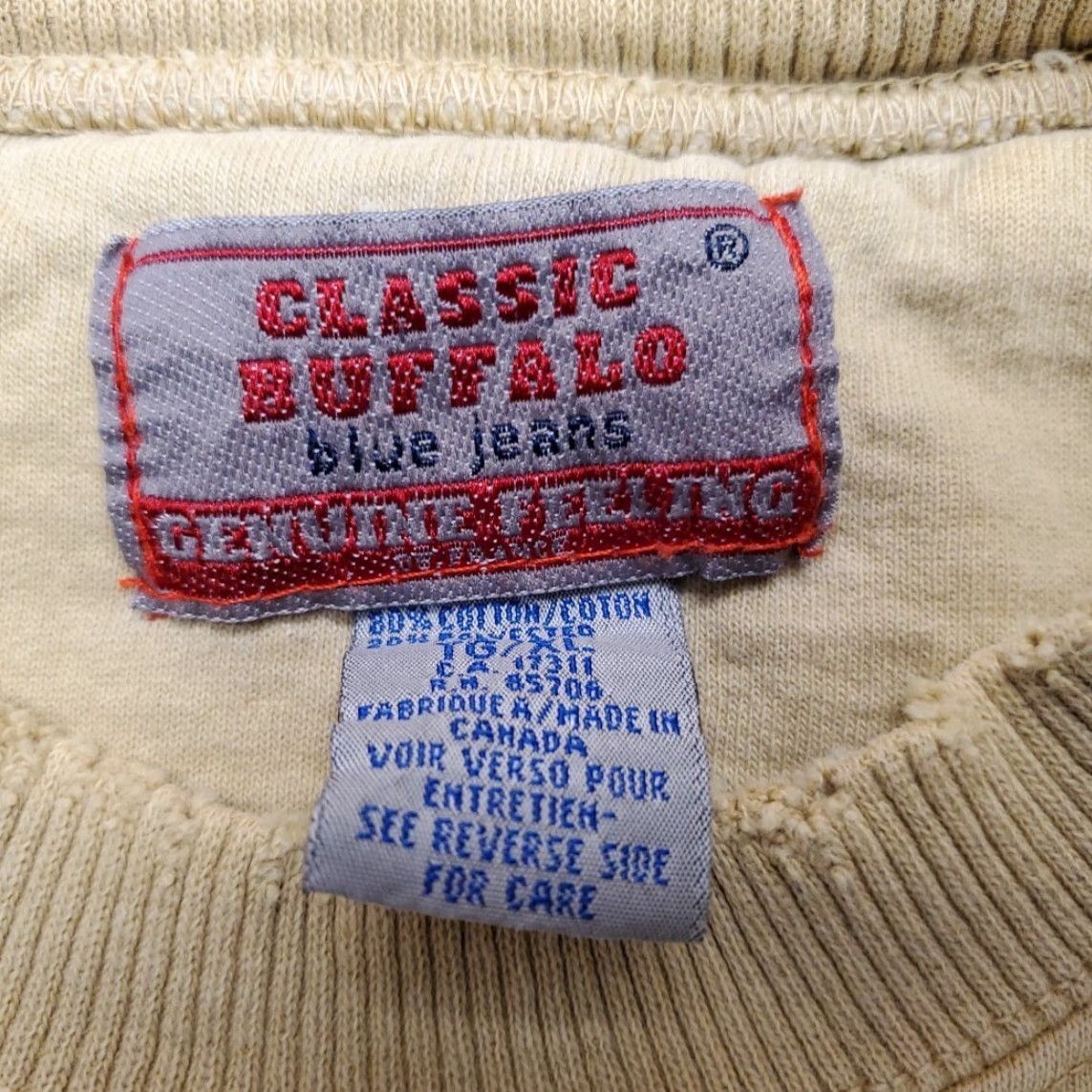 Vintage VINTAGE Buffalo Jeans Sweatshirt XL Tan Embroidered Crewneck 90s Made in Canada Mens Size US XL / EU 56 / 4 - 5 Thumbnail