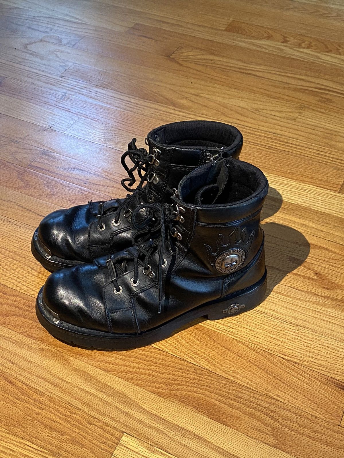 Harley Davidson × Vintage Harley Davidson flaming skull Boots Size US 11.5 / EU 44-45 - 3 Thumbnail