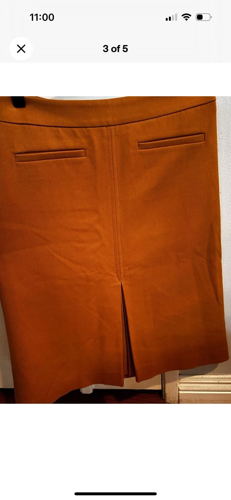 Ann Taylor Ann Taylor LOFT Wool Blend Straight Pencil Skirt Brown Size 32" / US 10 / IT 46 - 3 Thumbnail