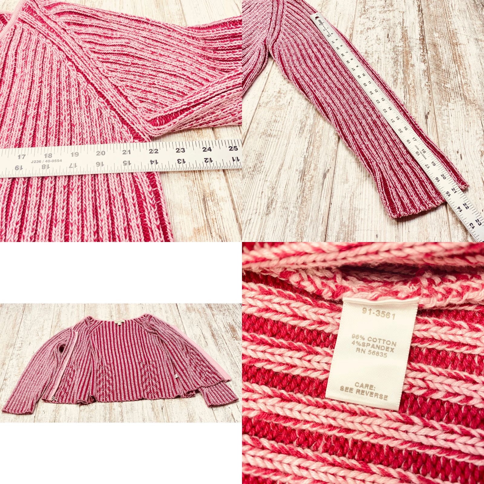 Vintage VINTAGE Cabela's Women’s Cardigan Sweater 2XL Full Zip Cable Knit Pink Hong Kong Size XXL / US 16-18 / IT 52-54 - 8 Thumbnail
