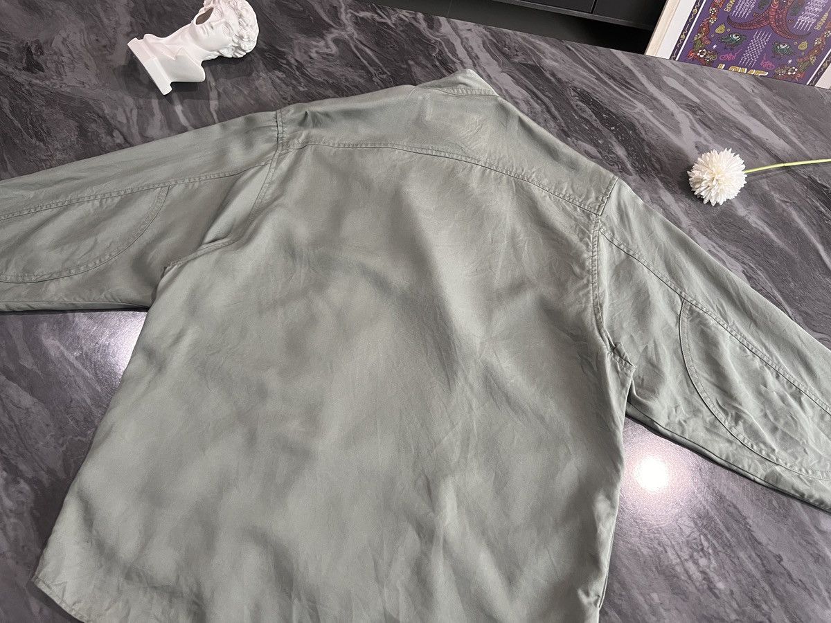 SLY SLY : Asymmetrical Ivory Green Shirt Size US M / EU 48-50 / 2 - 5 Thumbnail