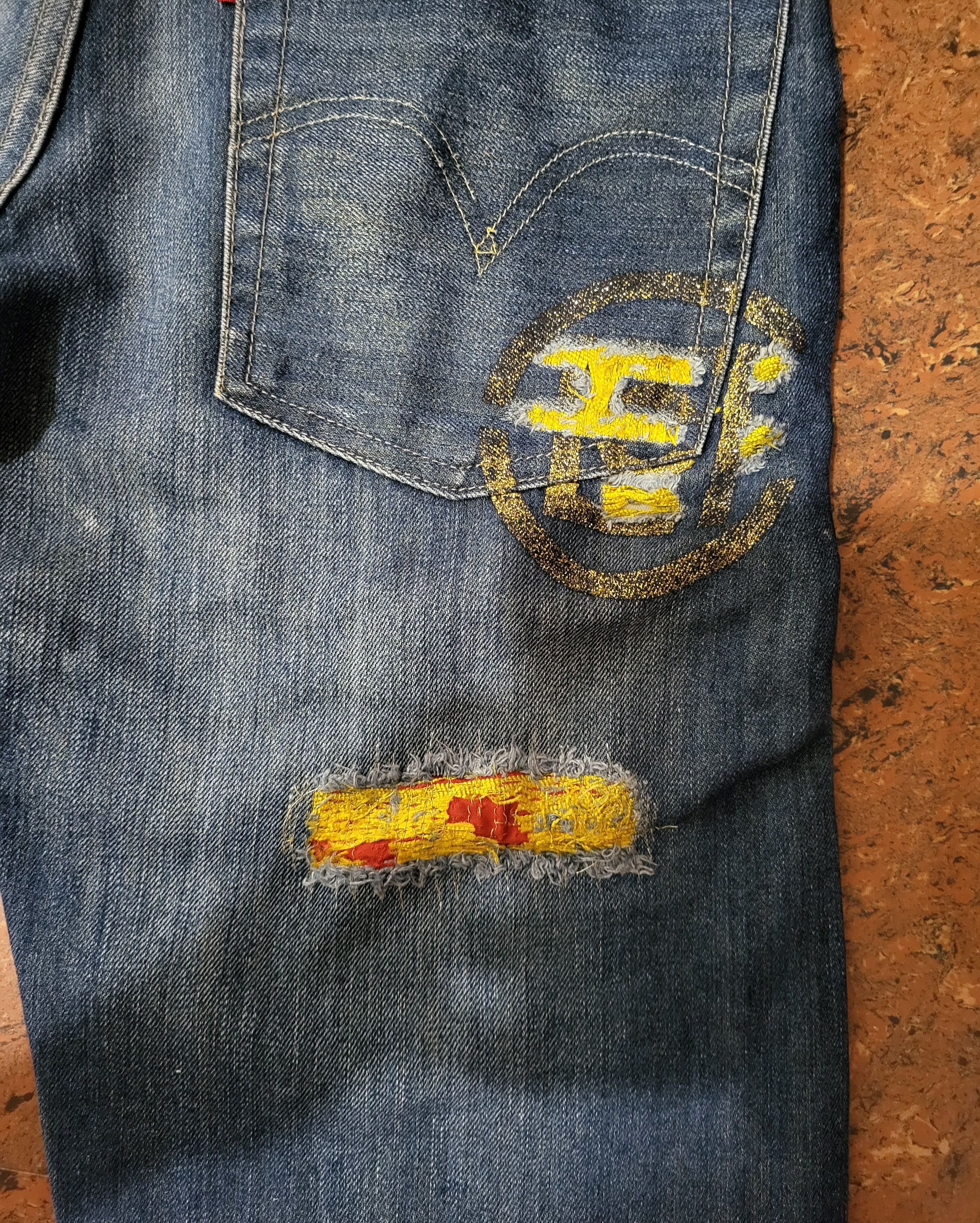 CLOT × Kazuki Kuraishi × Levi's CLOT x KAZUKI x LEVIS GOLD KZKLOT 505 DENIM Size US 32 / EU 48 - 20 Thumbnail