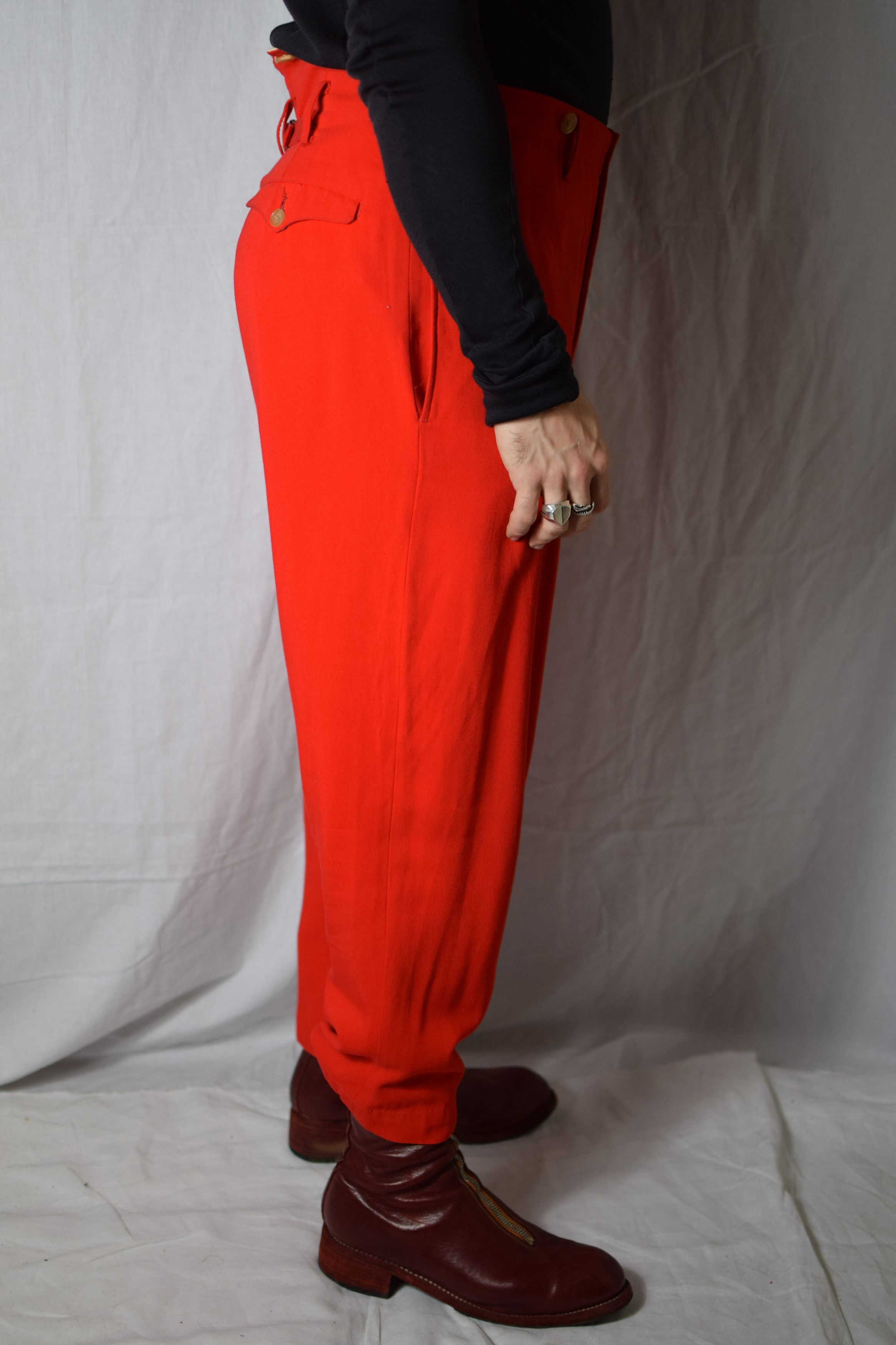 Yohji Yamamoto YYPH Archive 80's Red Pants Size US 32 / EU 48 - 6 Thumbnail