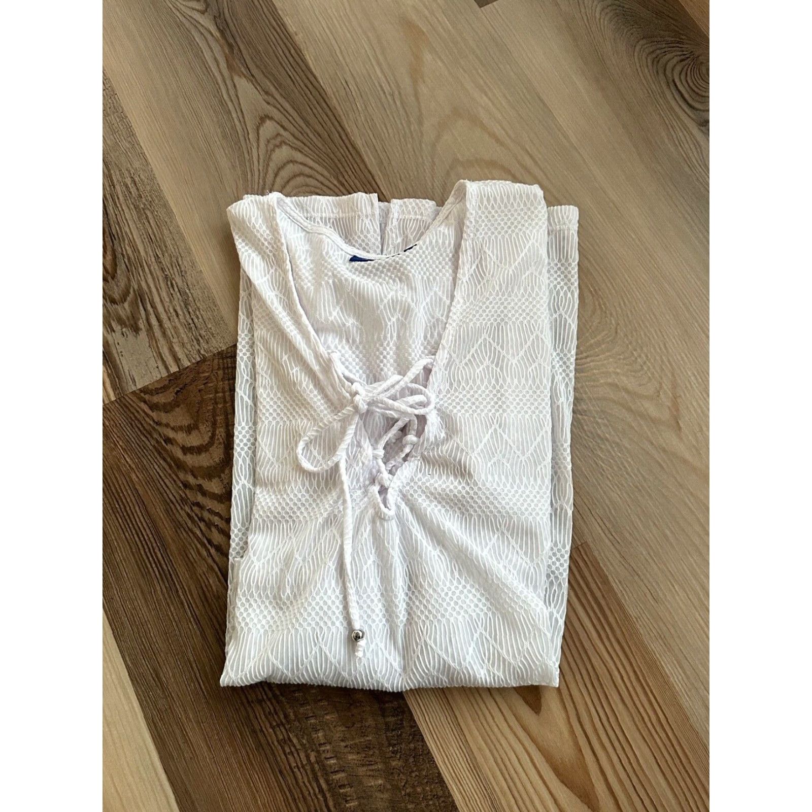 Apt. 9 Apt. 9 Beach - Swim Coverup Large White Pullover with Front Tie Size L / US 10 / IT 46 - 4 Thumbnail