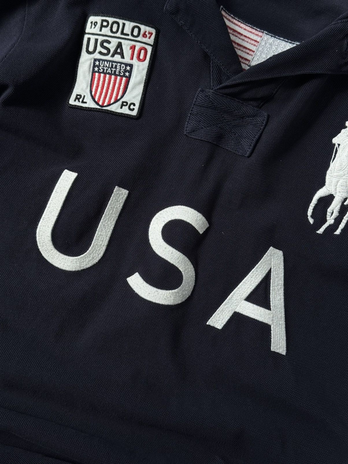 Polo Ralph Lauren Rare Ralph Lauren USA Polo T Shirt Tee Chief Keef New York Size US L / EU 52-54 / 3 - 4 Thumbnail