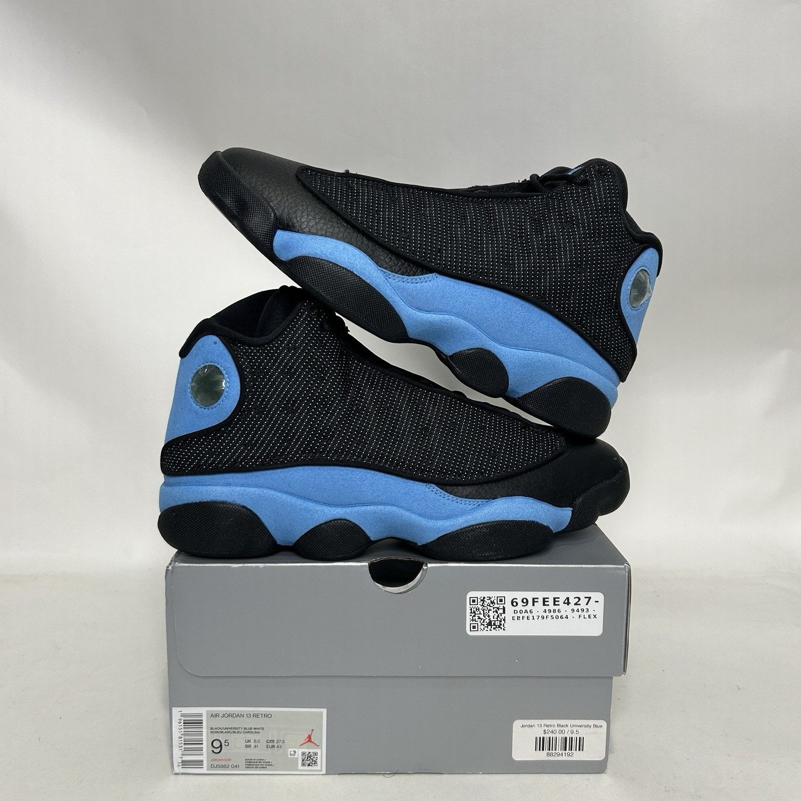 Jordan Brand Nike Air Jordan 13 Retro OG “Black University Blue” Size US 9.5 / EU 42-43 - 1 Thumbnail