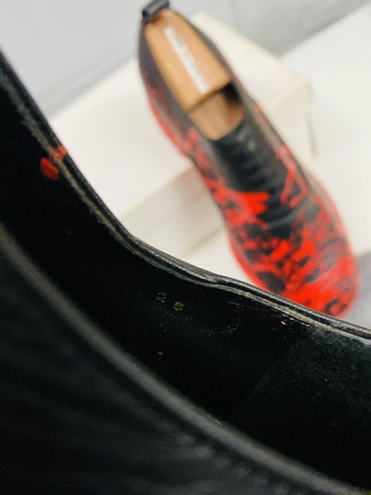 Comme des Garcons Homme Plus CDGHP 🇯🇵 black calf red platform gum sole derby 7 25 NEW Size US 7 / EU 40 - 15 Thumbnail