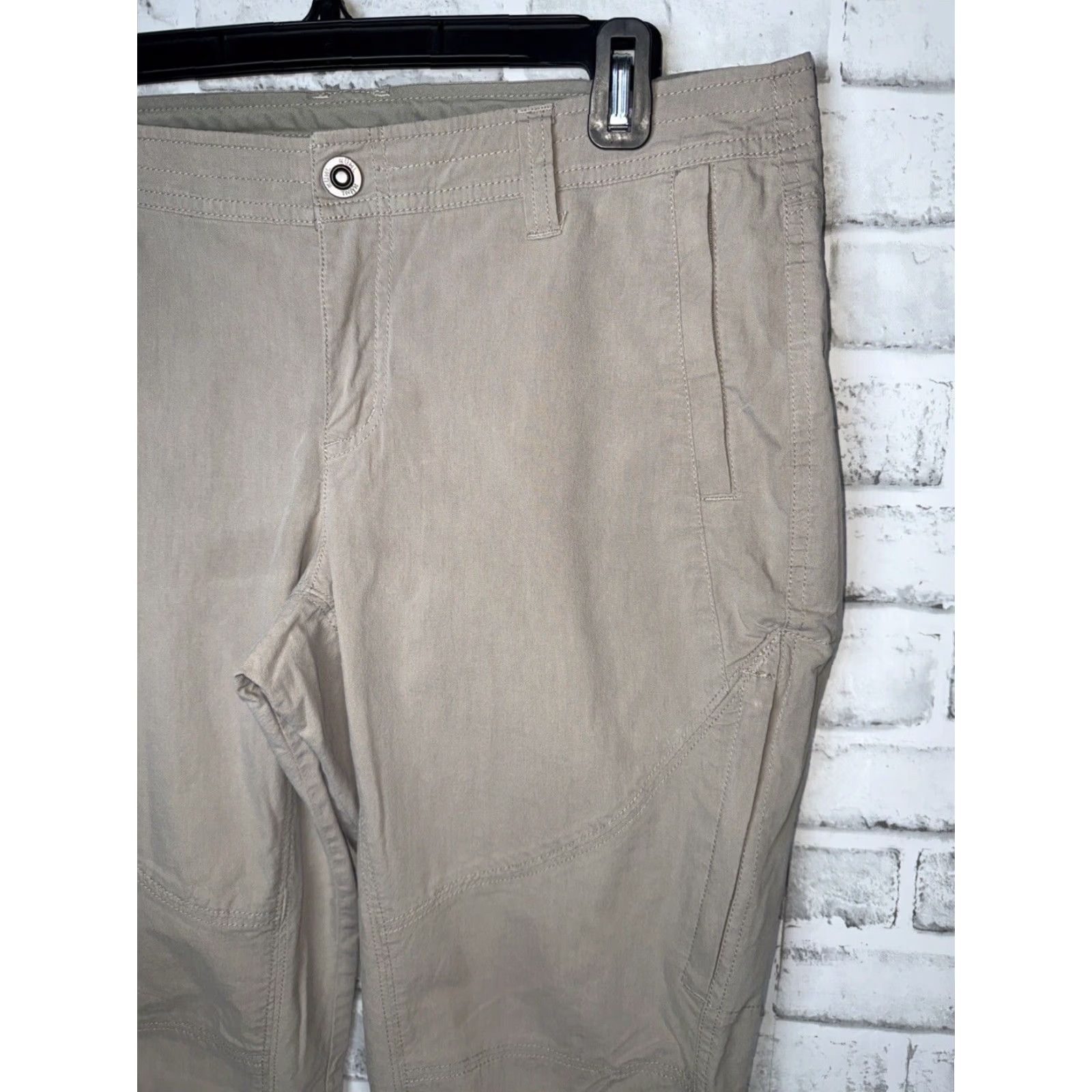 Vintage KUHL Lightweight Cotton Blend Women's Hiking Pants 10R Light Beige Size 32" / US 10 / IT 46 - 4 Thumbnail