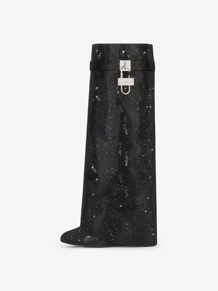 Givenchy o1w1db10525 Shark Lock Wide Fit Pant Boots 90mm in Black Size US 10 / IT 40 - 2 Thumbnail