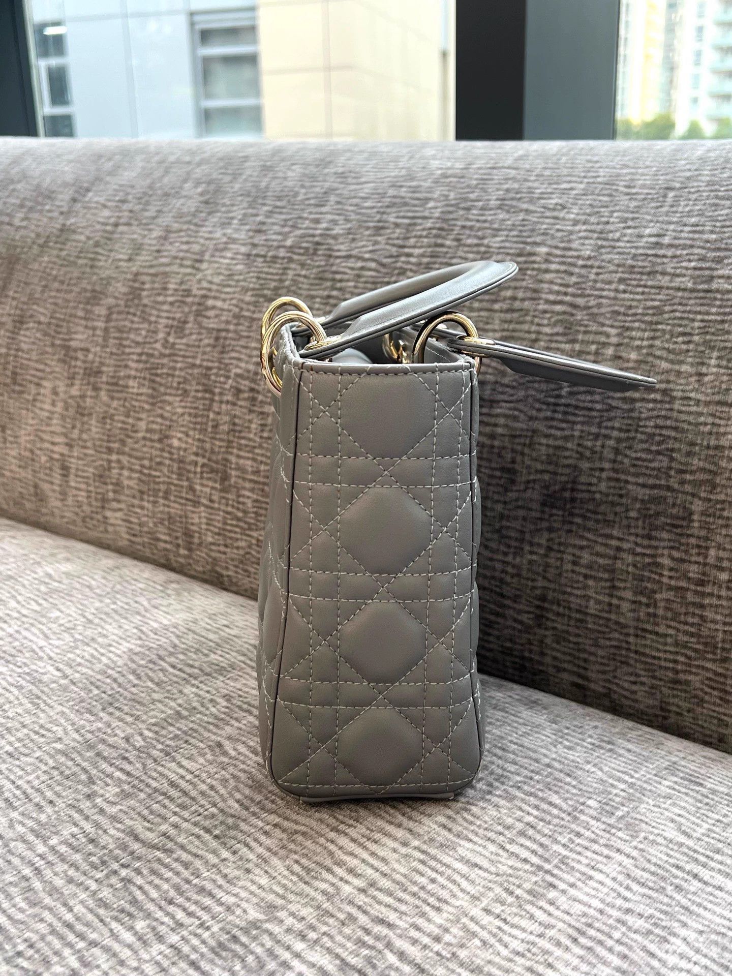 Dior Dior Lady Dior Gray Sheepskin 98 New Wide Strap 17 Size ONE SIZE - 5 Thumbnail