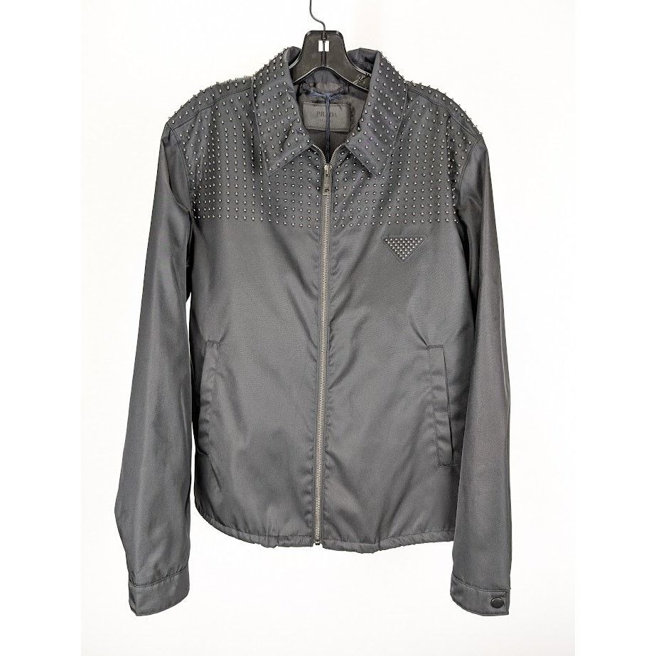 Prada o1rshd1 Re-Nylon Blouson Jacket in Nero Size US M / EU 48-50 / 2 - 3 Thumbnail