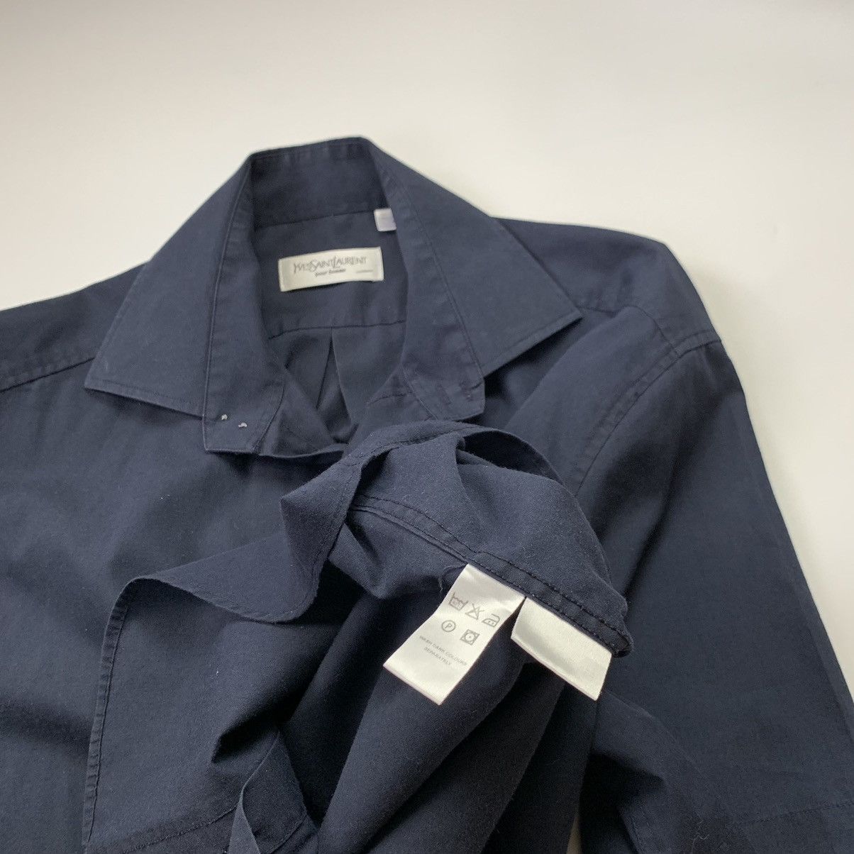 Yves Saint Laurent Vintage Summer YSL Pour Homme Yves Saint Laurent Shirt Logo Size US M / EU 48-50 / 2 - 7 Thumbnail